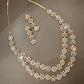 Bollywood ethnic double layer Indian American daimond ad set gold plated .