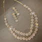 Bollywood ethnic double layer Indian American daimond ad set gold plated .
