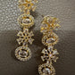 Bollywood ethnic double layer Indian American daimond ad set gold plated .
