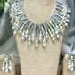 Elegant Pearl and Diamond Necklace Set - Luxurious Bridal Jewelry for Women