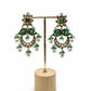 Emerald Green Kundan Chandbali Earrings | Indian Bridal Jewelry