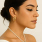 Allah Pendant with Pearl Chain | Gold-Tone cubic zarconia Jewelry