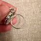 Maha rani silver plated cubic zarconia bold ring green emerald stone