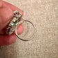 Maha rani silver plated cubic zarconia bold ring green emerald stone