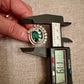 Maha rani silver plated cubic zarconia bold ring green emerald stone