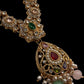 Gold Mala Necklace Set – Indian Pakistani Gemstone Jewelry
