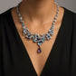Enameled Designer Inspired Necklace Set in Amethyst & Cubic Zirconia