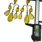 Yellow Crystal Drop Earrings | 22K Gold Plated Bridal Jewelry