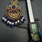 Kundan Pearl Dangler Earrings | Royal Blue & Gold Bridal Jewelry