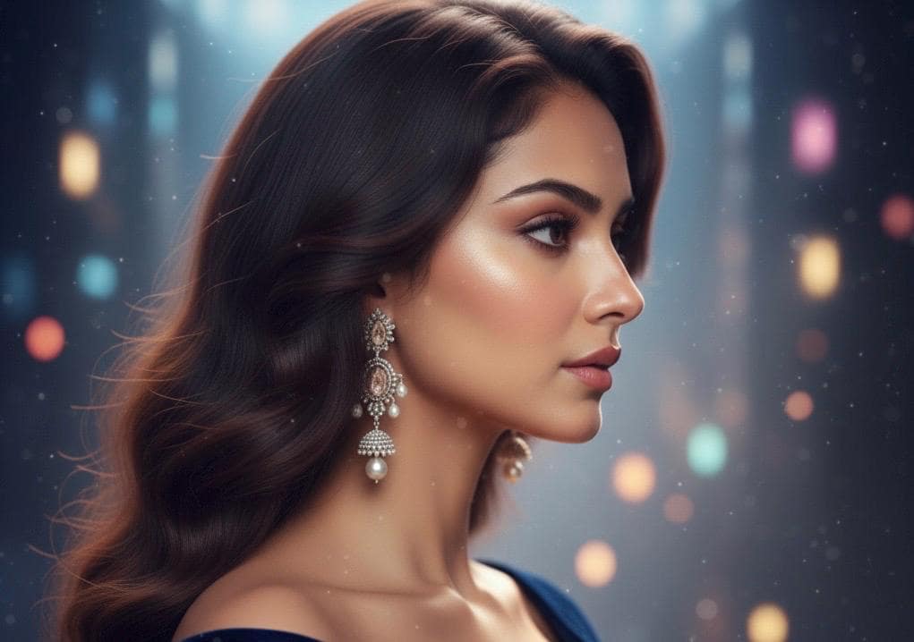 CZ Champagne Crystal Pearl Bridal Earrings | Silver Dangler Jewelry