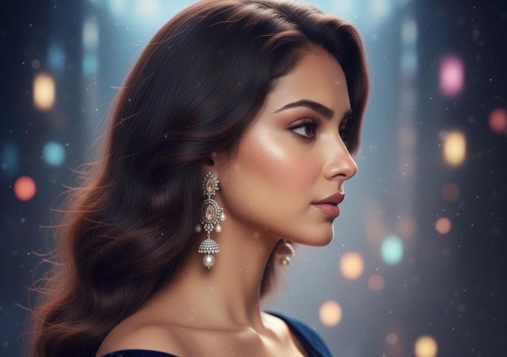 CZ Champagne Crystal Pearl Bridal Earrings | Silver Dangler Jewelry