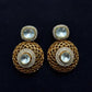 Gold Lattice Statement Earrings | CZ Crystal, Bridal Jewelry