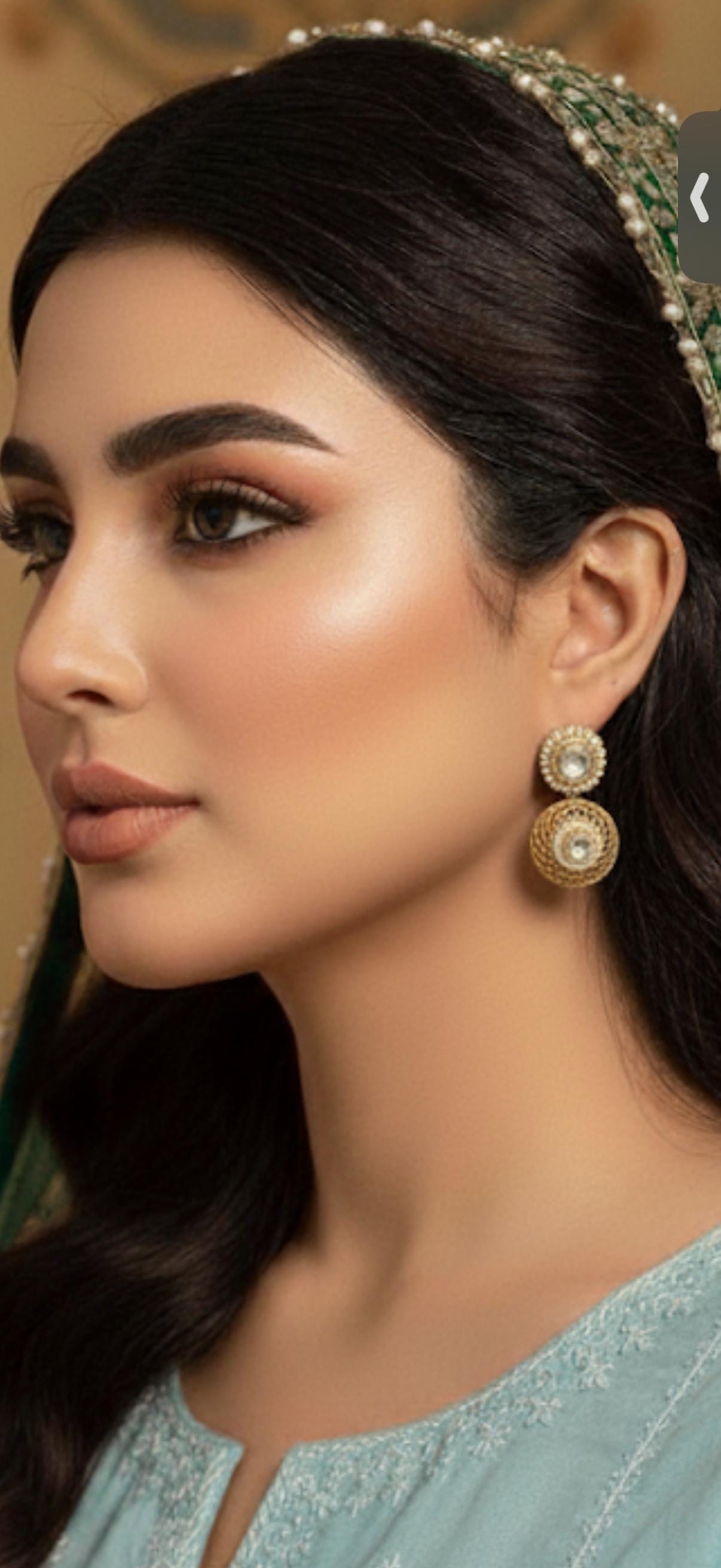 Gold Lattice Statement Earrings | CZ Crystal, Bridal Jewelry