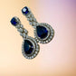 Sapphire Dream Necklace & Earrings Set | Luxury Diamond Accents