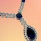 Sapphire Dream Necklace & Earrings Set | Luxury Diamond Accents