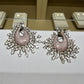 Bollywood Style Statement Silver Peacock Earrings | AD Studded | Indian Jewelry