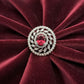 Ruby AD Stone Silver Ring with Diamond Accents Rhodium plated - Elegant cocktail ring