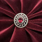 Ruby AD Stone Silver Ring with Diamond Accents Rhodium plated - Elegant cocktail ring