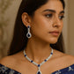 Sapphire Dream Necklace & Earrings Set | Luxury Diamond Accents