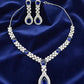 Sapphire Dream Necklace & Earrings Set | Luxury Diamond Accents