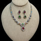 Bollywood Indian designer American daimond cubic zarconia AD set,multi color stone