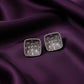 Sparkling Square Earrings | Diamond Studded Luxury