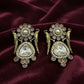Vintage-Inspired Kundan Earrings with Peacock Motif | Handcrafted Indian Jewelry
