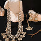 Bollywood Ethnic polki kundun set with emerald green enamel and stones