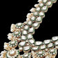 Bollywood Ethnic polki kundun set with emerald green enamel and stones