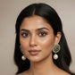 Henna Green CZ Pearl Drop Earrings | Statement Jewelry | Earrings