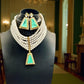 Bollywood ethnic Indian designer choker set antique gold finish set with pearls