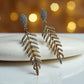 Bollywood Dangle Earrings, Gold Finish CZ Stone, Indian Jewelry
