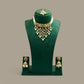 Kundan Pearl & Ruby Bridal Necklace Set | Indian Wedding Jewelry with Jhumka Earrings and Maang Tikka | Gold-Plated Choker for Brides
