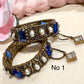 Bollywood Bangle Set: Antique Gold, Mother of Pearl, CZ Stones