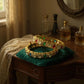 Gold Plated Bollywood Kada Bangle Set, Ruby & Emerald Stones