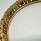 Gold Plated Kundan Bangle Set with CZ Stones