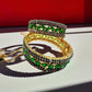 Emerald Green Kada Set Openable Fits - Luxurious Gold Bangle with Vibrant Gemstones