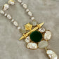 Sabyasachi inspired mala set in emerald multi  color