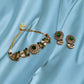 Kundan Choker Necklace Set – Emerald Green, Sabyasachi Inspired Indian Jewelry