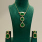 Emerald Green Necklace Set | Gold Plated Indian Bridal Jewelry