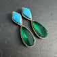 Multi Color Sabyasachi inspired Statement Earrings | Gold Plated CZ Dangler Jewelry | Modern Luxury highend Earrings |  Party Drop Earrings