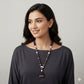 Bollywood Indian mala deep purple with meenakari
