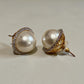 Large faux man made pearl with crystal stones Glamorous Earrings Jewelry wedding bridal