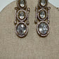 Bollywood polki monzonite ad Stone Necklace Set, Indian Bridal Jewelry