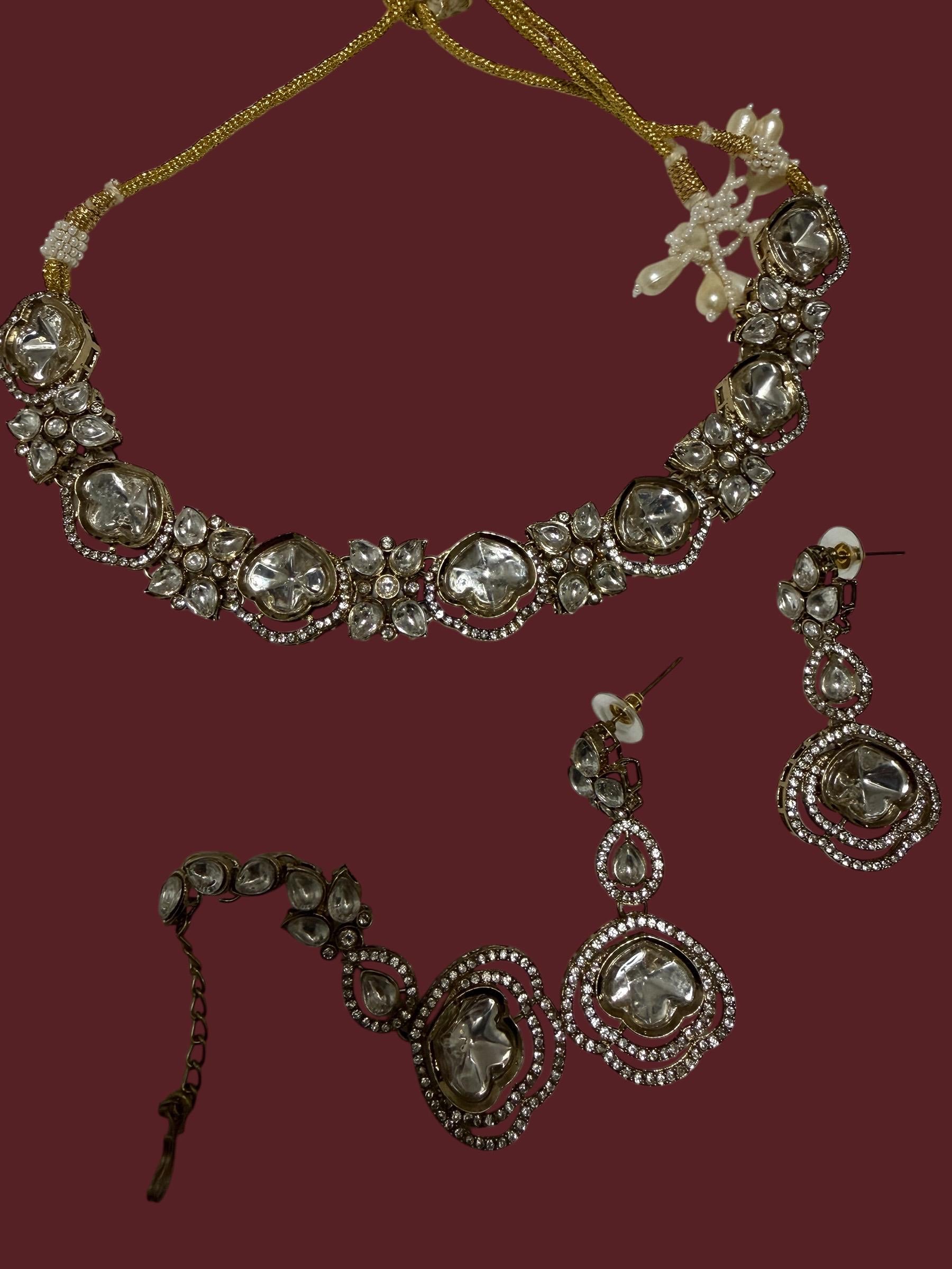 Bollywood Kundan Necklace Set - Traditional Indian Jewelry