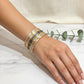 Tri-Tone Modern Metal Bracelet | Gold Silver Rose Gold Bracelet for Women | Fashion Bangle | Gift for Her