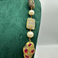 Pearl Mala Antique Gold Finish Jewelry Set - Traditional Indian Elegance