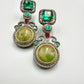 Bollywood Sabyasachi  inspired  Indian Designer Earrings , gold finish,Victorian,Ad stones