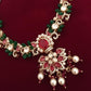 Regal Ruby & Emerald Bridal Choker | Kundan Pearl Necklace Set | Indian Wedding Jewelry | Pakistani Bridal Jewellery