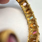 Gold Plated Kundan Bangle Set with CZ Stones